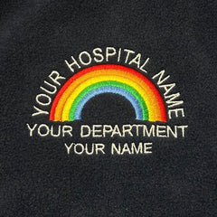 Rainbow Black Fleece