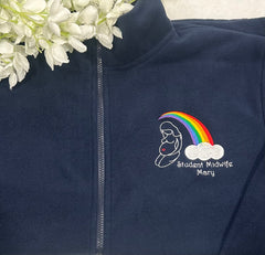 Rainbow Maternity Navy Fleece