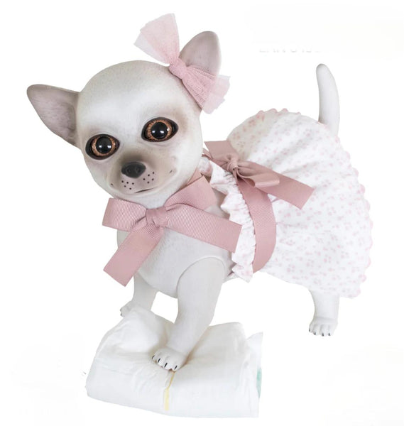 Bella Reborn Chihuahua Polka Dot Dusty Pink Outfit
