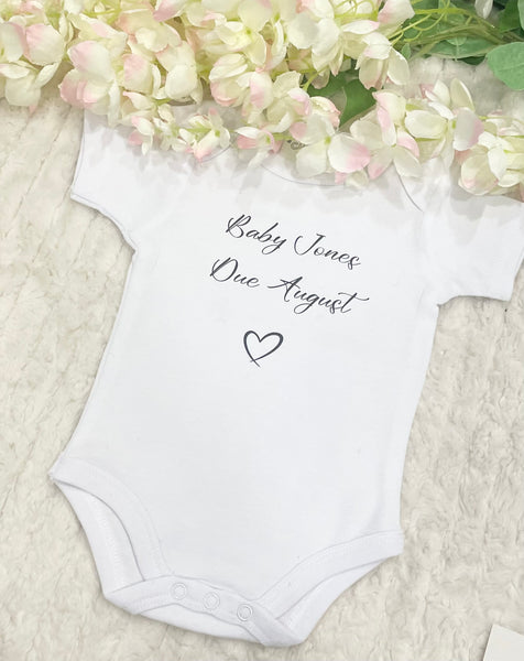 Baby announcement vest