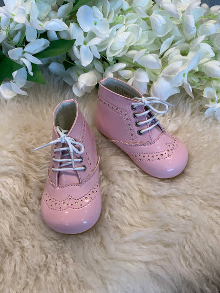 Pink Spanish ankle boots