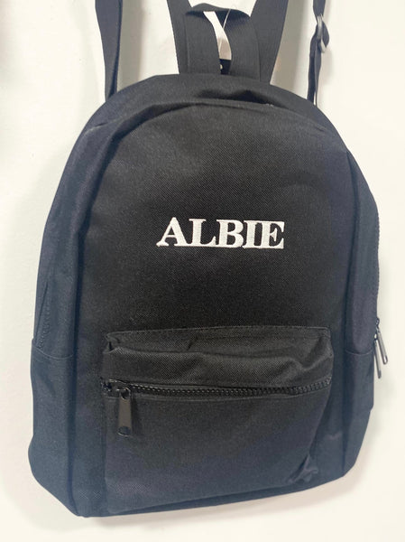 Black Personalised backpacks