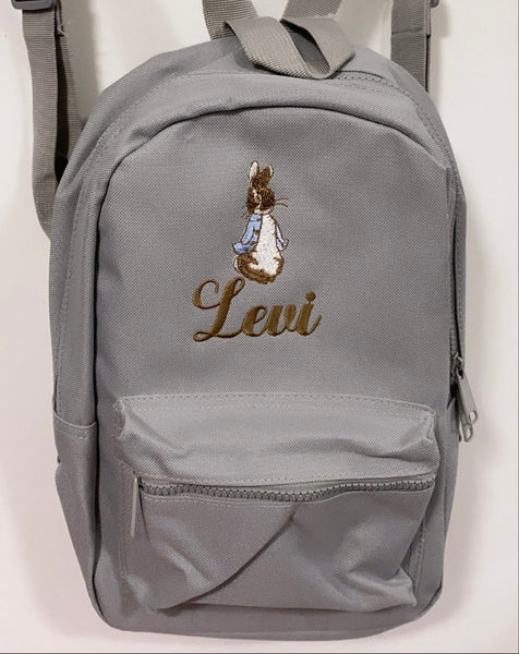 Grey Personalised backpacks