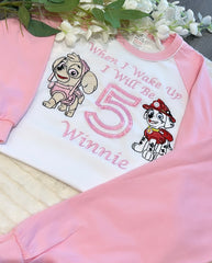 White and Baby Pink Pyjamas