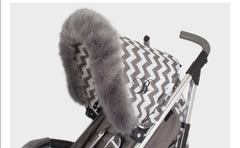 Grey fur hood trim