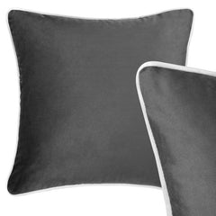 Grey personalised velvet cushion