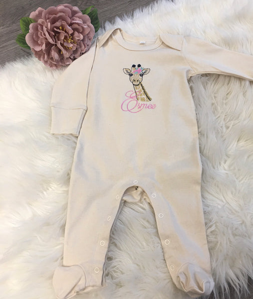 Personalised sand baby romper