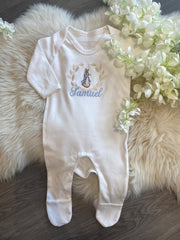 Personalised Peter rabbit and Jemima puddle duck romper
