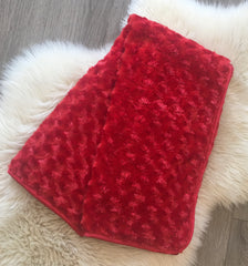 Luxurious red blanket