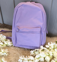 Lilac personalised backpacks