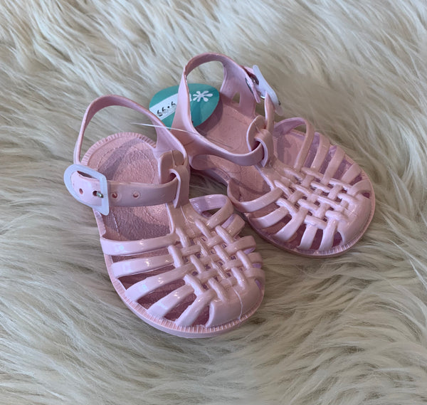 Baby pink jelly shoes