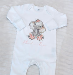 Baby elephant and name design