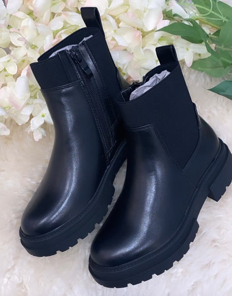 Black chunky boots