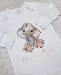 Baby elephant and name design